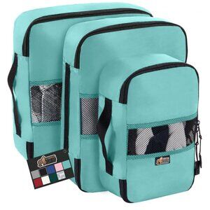 Packing Cubes, Turquoise Travel Essentials - Gorilla Grip 3-Pack
